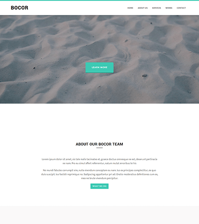 Bocor – Bootstrap template with nice animation